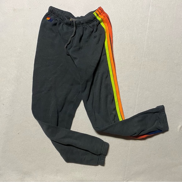 Aviator Nation Women's Neon Stripe Sweatpants Small - Picture 1 of 7